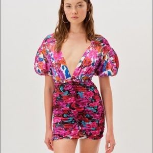 For Love and Lemons Cassandra Mini Dress, Pink - S